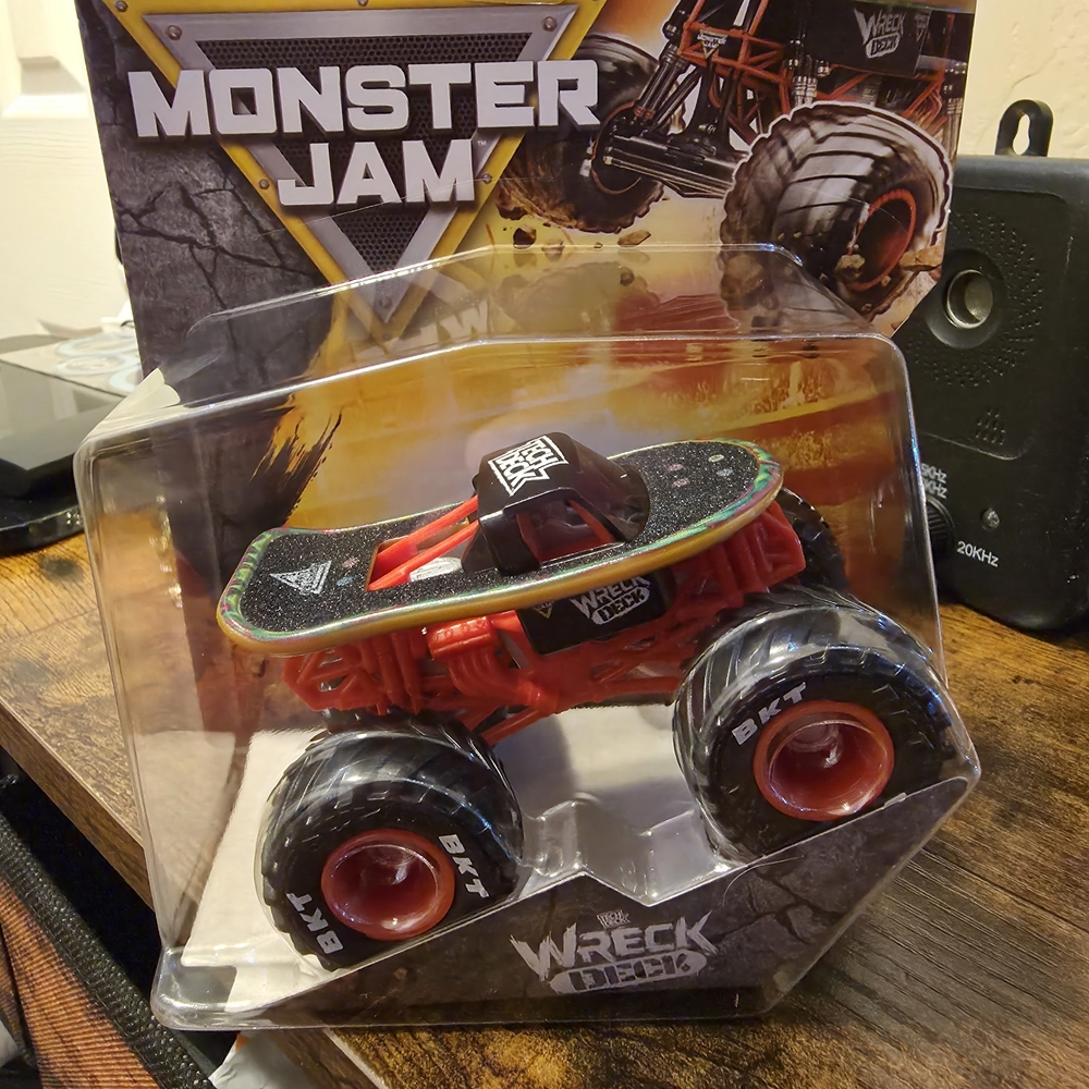 Monster Jam Wreck Deck Skate-Style Monster Truck Toy - Red